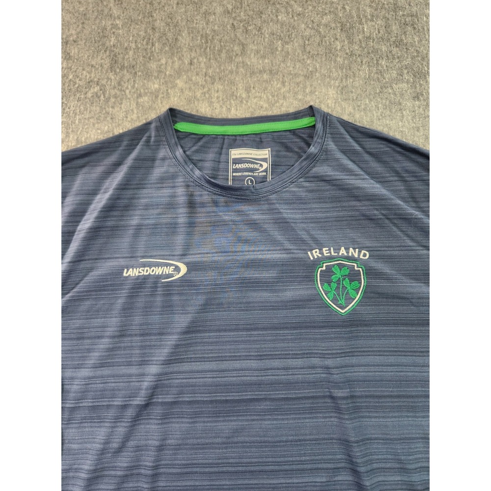 Lansdowne IRELAND Mens Large Rugby Shirt Short Sleeve Stretch Logo - Picture 5 of 12